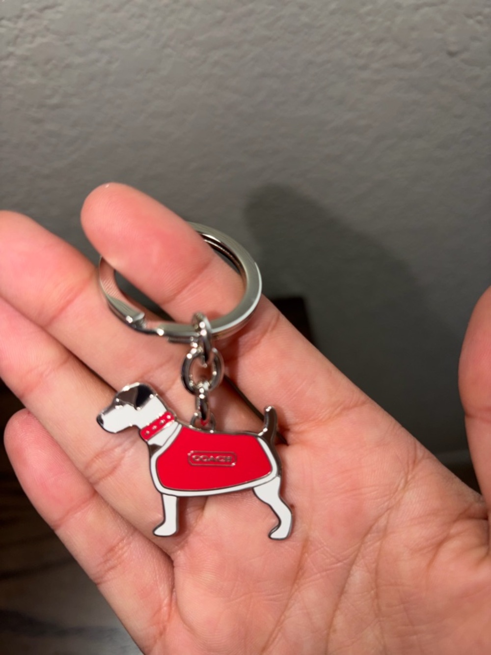 Coach Enamel Jack Russell Terrier Dog Keychain - Picture 4 of 4
